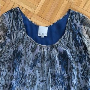 Silk Flowing Blue Blouse